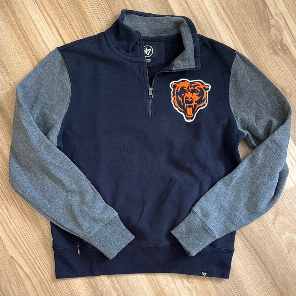47 Men's Chicago Bears Zip-Up Sweater
